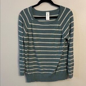 Member’s Mark Striped Slate and White Women's Sweater